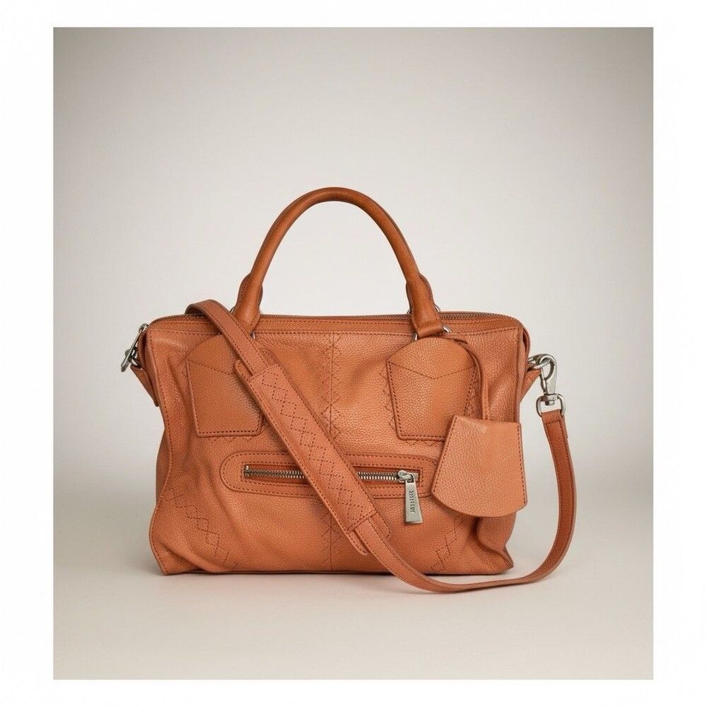 Botkier Handbag Satchel Shoulder Bag Hobo Pale Orange Soft Leather Large Boho